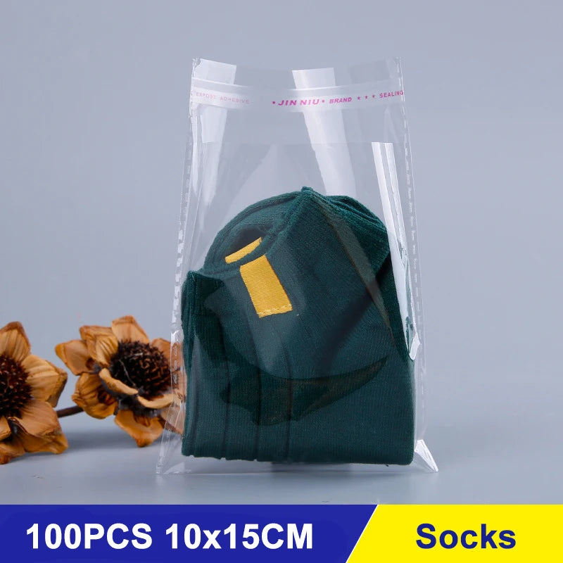 Plastic Clothing Packaging Bags Accessories Gifts Transparent Sealed Bags OPP Self-adhesive Bags Clothes Packaging Bags