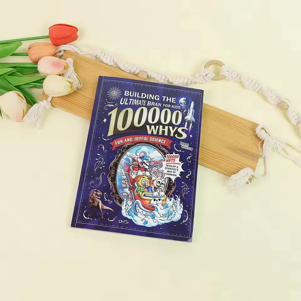 100000 Whys: Building the Ultimate Brain for Kids English Version Fun Science Cartoon Book Children's Early Education STEM Learn