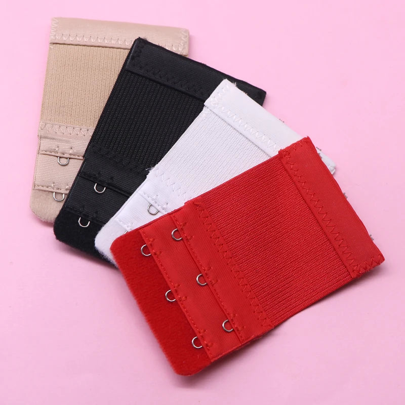 3PCS Lady 3Hooks Bra Extender for Women's Elastic Bra Extension Strap Hook Clasp Expander Adjustable Belt Buckle Underwear