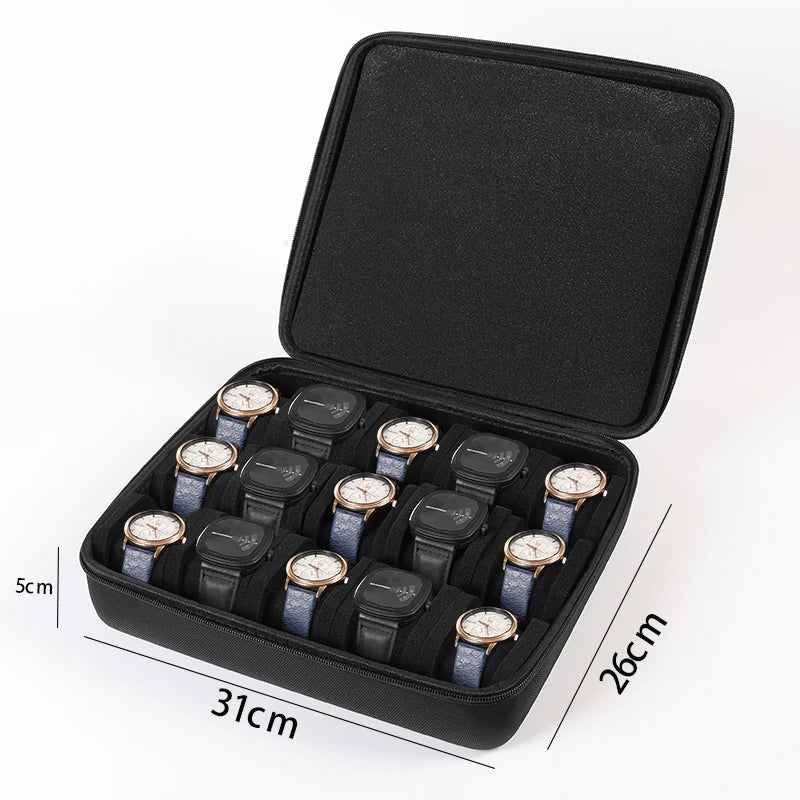 EVA Watch Storage Box Organizer for Wristwatches Smart Accessories Watches Data Cable Storage Zippered Bag Portable Travel Case