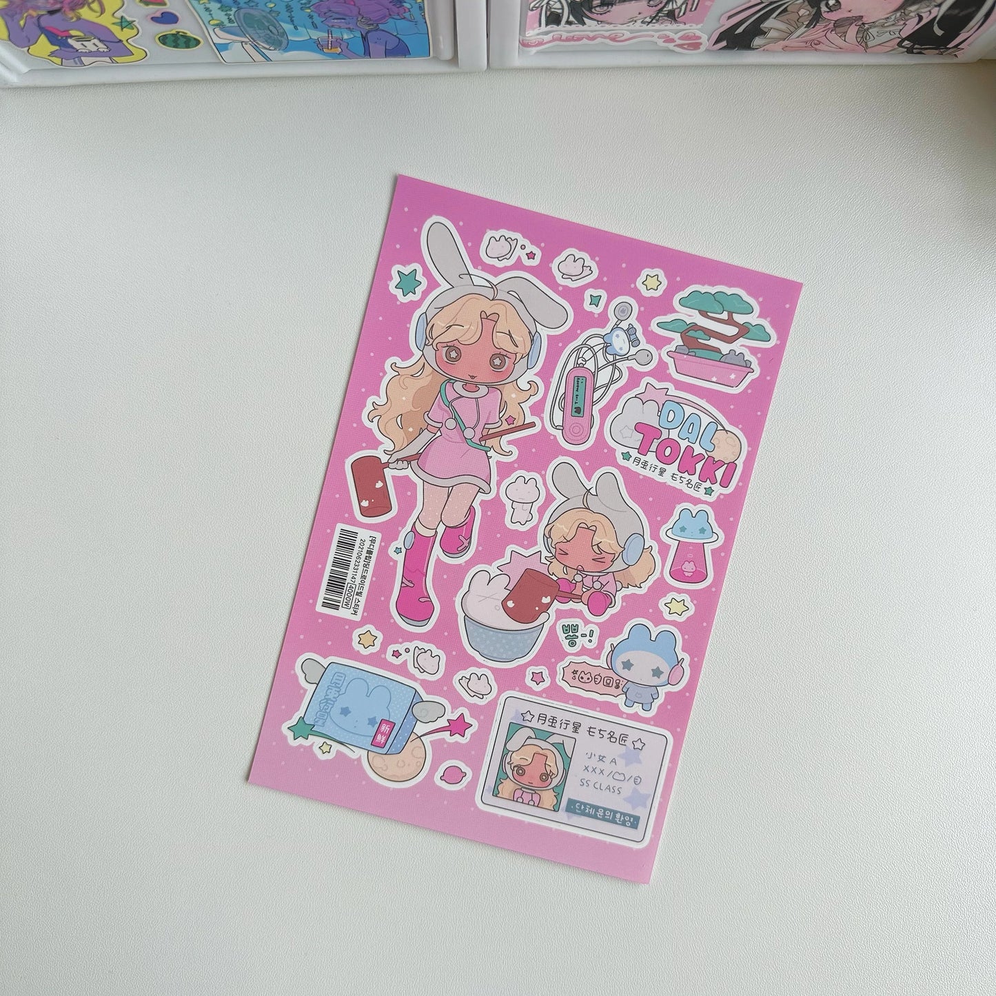 Korean Stickers Cute Sweet Cool Japanese Shibuya Girl Stickers Kawaii Character Stickers Handbook Diary Scrapbook DIY Stickers
