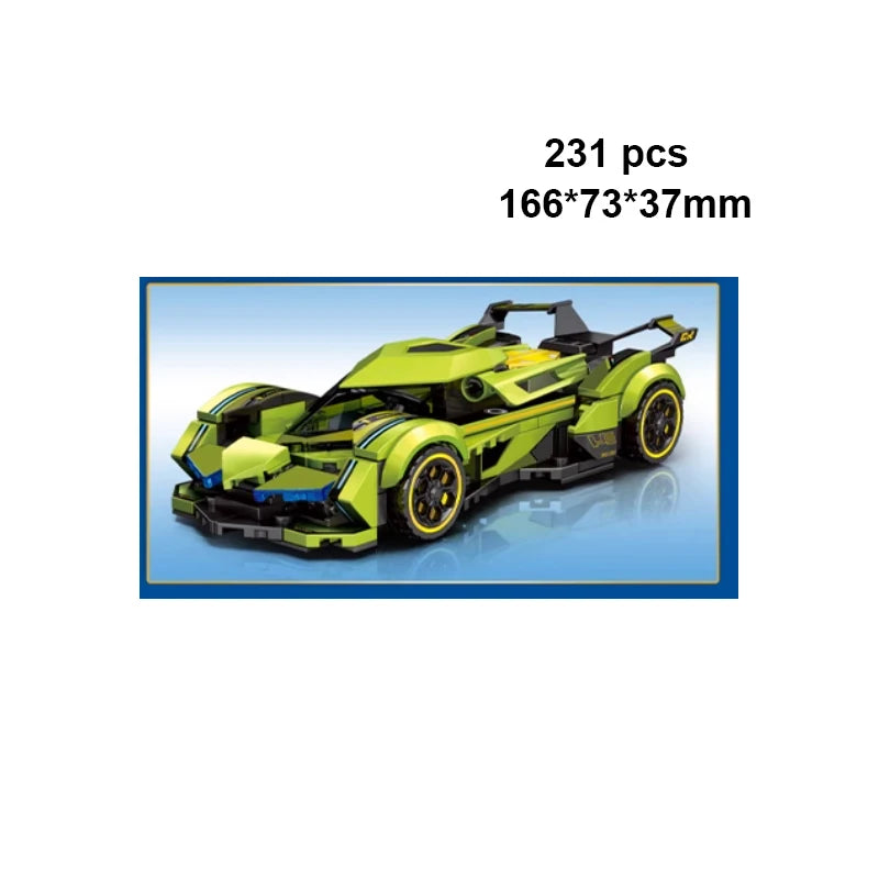City Technical Vehicle Speed  Racing Car Building Blocks Courses Rennen гонки Carreras Moc DIY Model Brick Toys