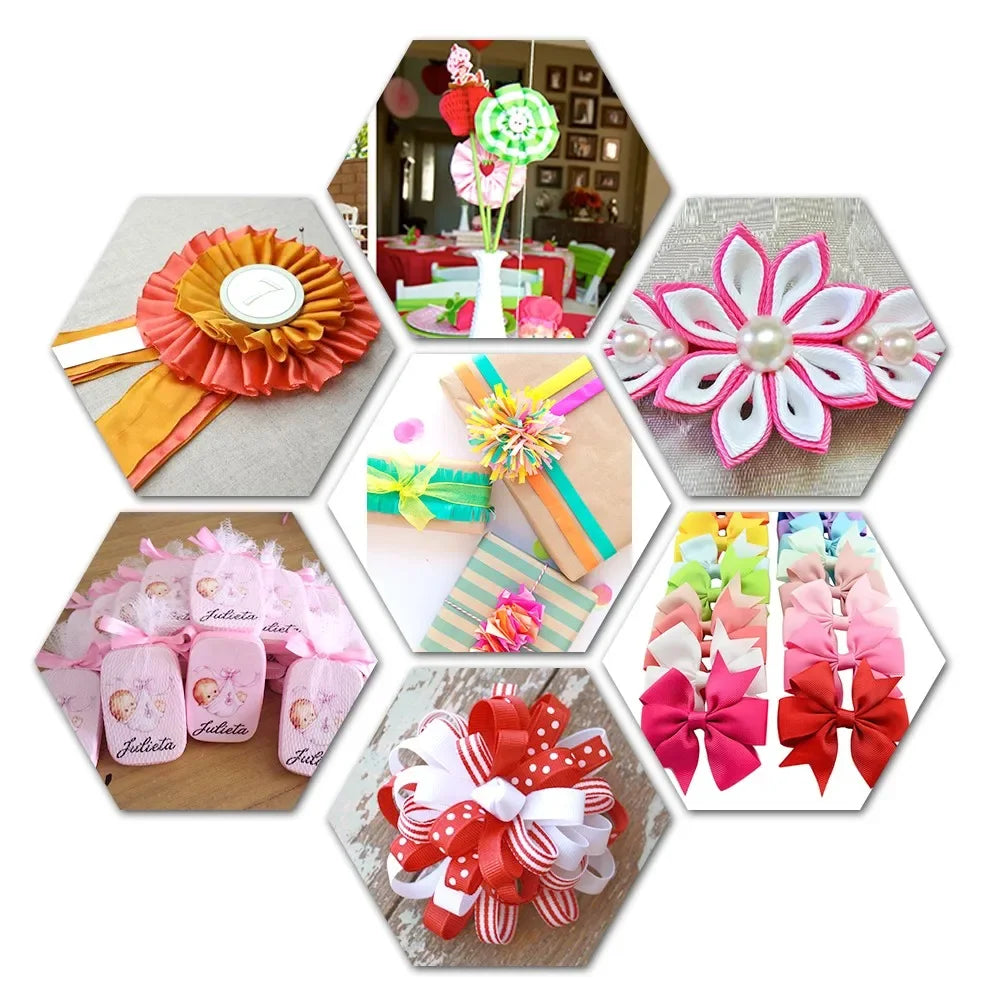 5 Yards 3inch 75mm of  Valentine's Day flowers  Printed Ribbon For Hair Bows DIY Crafts Handmade Accessories 76711