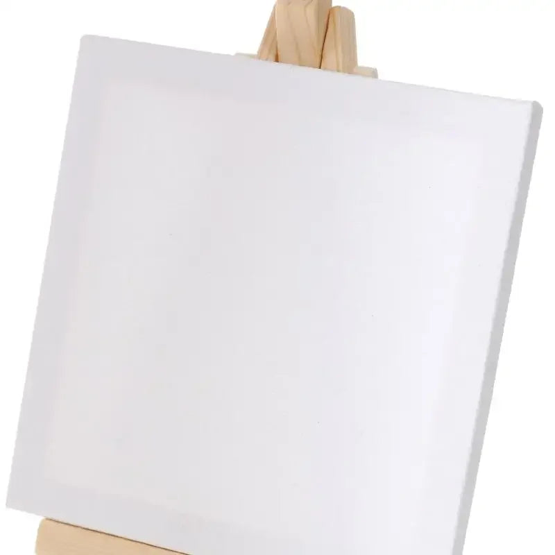 12pcs Artists 5 Inch Mini Easel +3 Inch X3 Inch Mini Canvas Set Painting Kids Craft DIY Drawing Small Table Easel for School