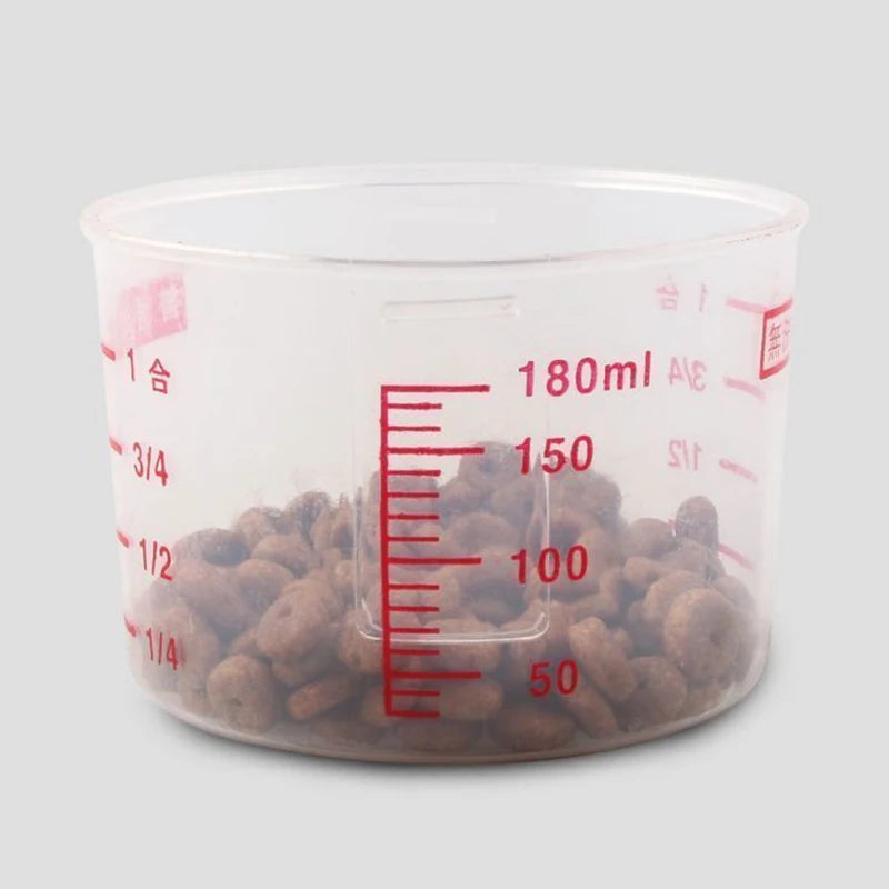 1.5kg/2kg Dog Cat Food Storage Container Plastic Pail With Measuring Cup Airtight Moisture Proof Pet Supplies Kitchen Jar
