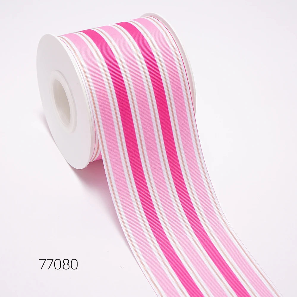 5 Yards 3inch 75mm of  Valentine's Day flowers  Printed Ribbon For Hair Bows DIY Crafts Handmade Accessories 76711