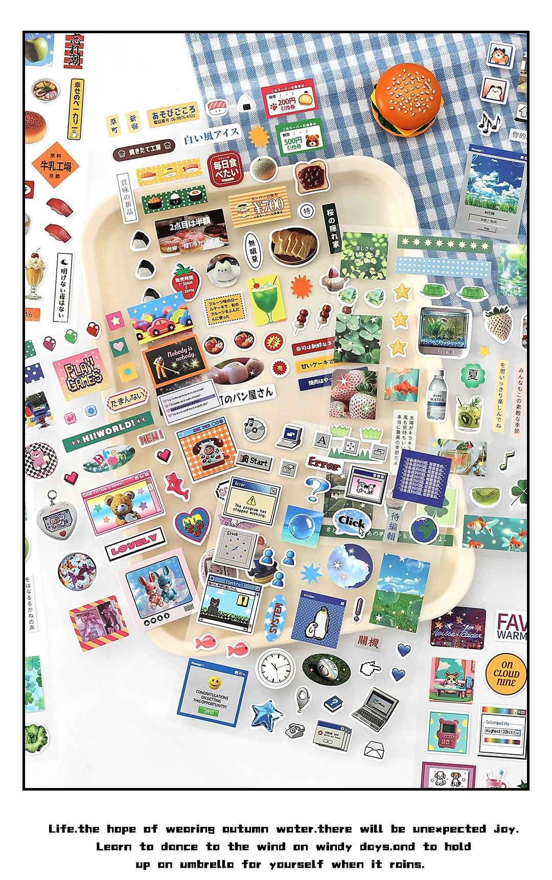 2sheets Kawaii Japanese Childhood Memories Die cut Adhesive Sticker Junk Journal Collage Decoration Scrapbook Diary Cute Sticker