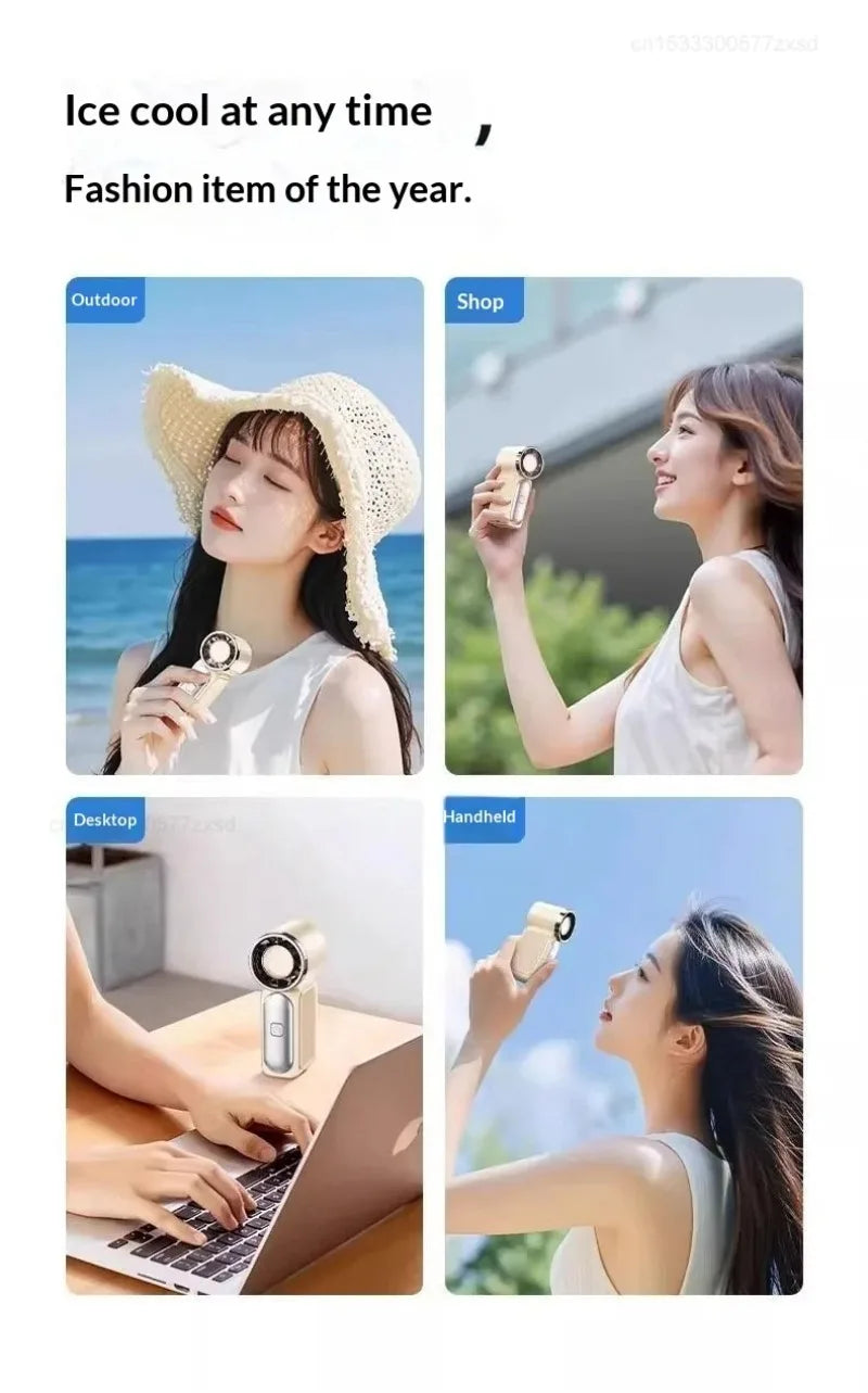 Portable Fan Convenient Creative Mini Fan Pocket Hand-held Fans Lightweight Suitable for Travel Camping Outdoors Air Coolers New