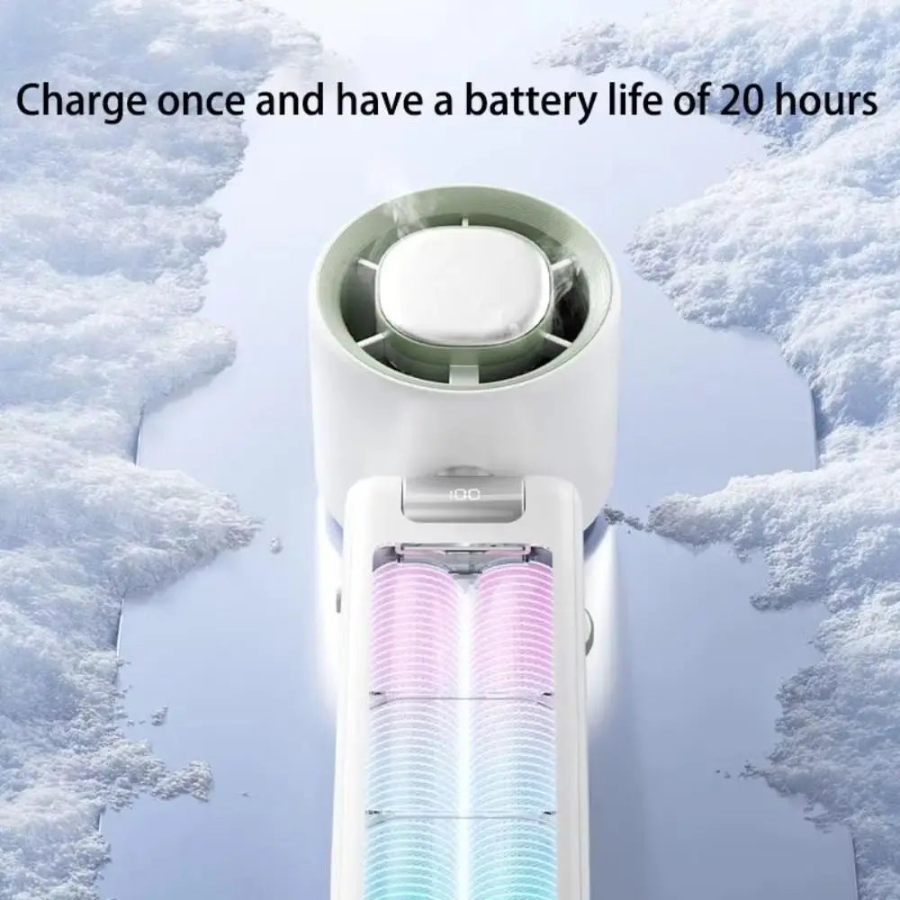 Travel Portable Small USB Charging Fan LED Digital Display Stand Turbo Fan Convenient Compact Mini Hand Fan Lash Supplies