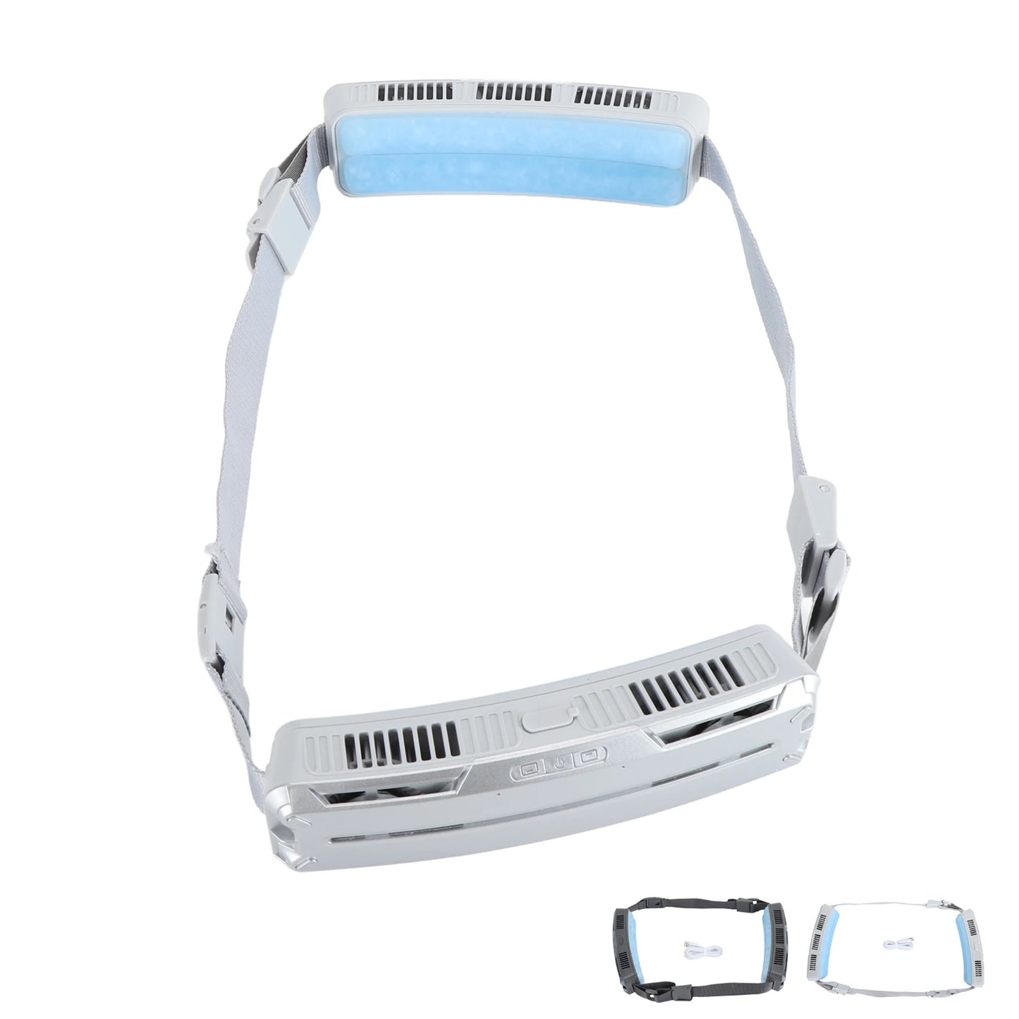 Travel Fan Wearable Waist Fan Multifunctional 3 Speeds Adjustable Ice Compress Efficient Wide Angles Belt Fan for Outdoor Sports