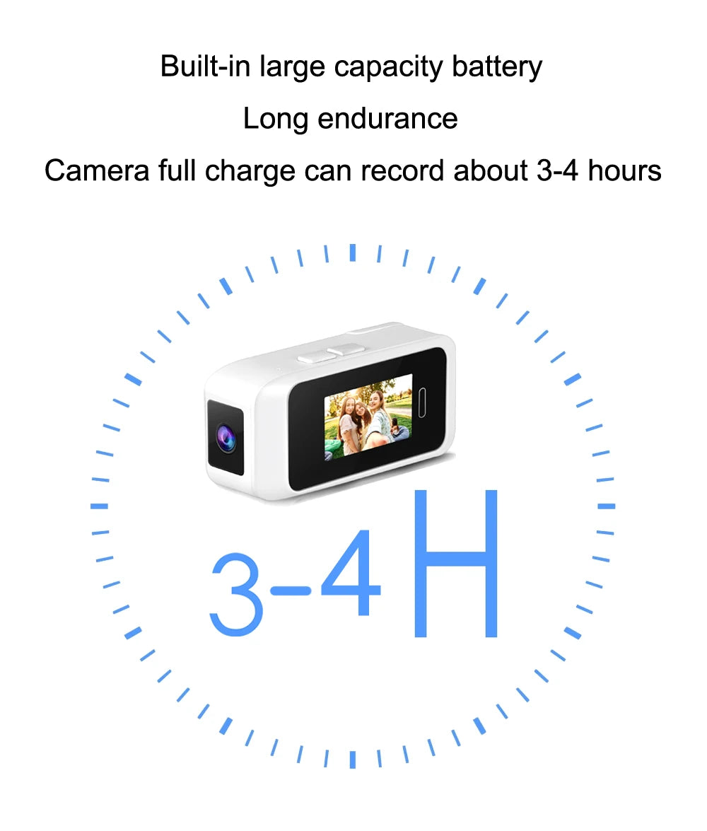 NEW Glasses Wearable Mini Pocket Camera 1080P Portable Digital Video Recorder Body Camera Head Mounted Miniature Camcorde Screen
