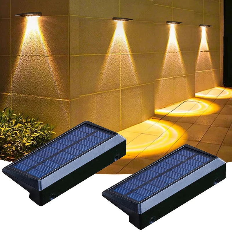 4 LED Outdoor Solar Lamps Garden Waterproof Decorative Lighting Solar Power Lamp Balcony Fence Yard Ambient Sunlight Lights