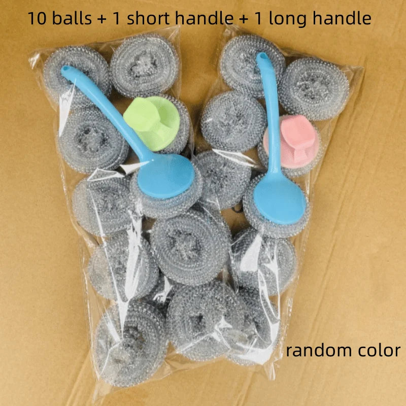 10 Pcs Nano Cleaning Sponge with Removable Handle,Includes Long and Short Handles Scratch Free Dishwasher,For Pots and Plates ﻿