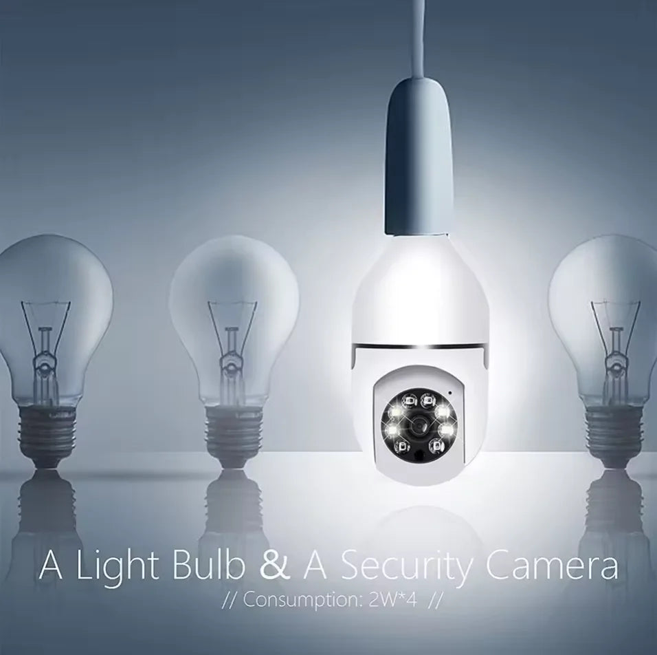 Bulb E27 Surveillance Camera Full Color Night Vision Automatic Human Tracking Zoom Indoor Security Monitor Wifi Mini IP Camera