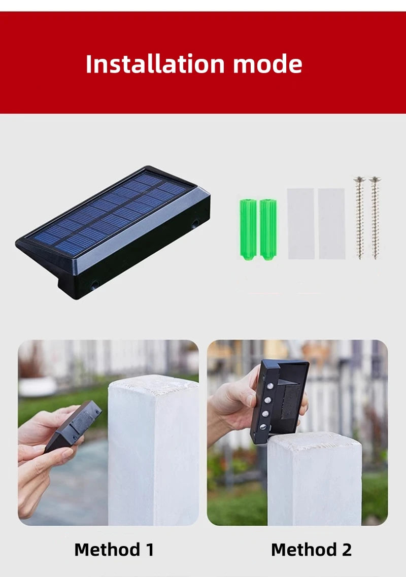 4 LED Outdoor Solar Lamps Garden Waterproof Decorative Lighting Solar Power Lamp Balcony Fence Yard Ambient Sunlight Lights
