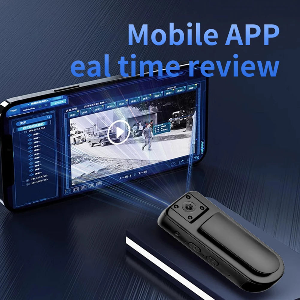 Wearable HD 1080P Worn Bodycam Night Vision WiFi Portable Small Personal Camcorder with Audio & Video Recording Body Worn Cam