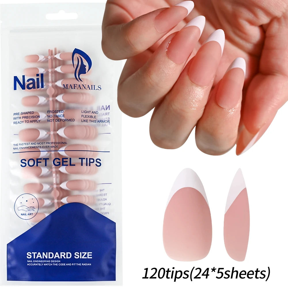 100Pcs Light Pink Press on Nails Short Medium Square Wearable Fake Nails Tips 10 sizes Full Cover False Nails Finger Decoration