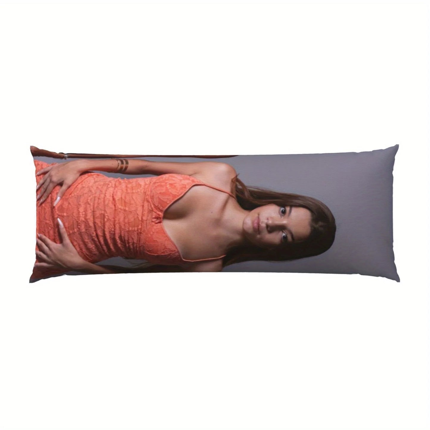 Customize 1 photo pillow cover, personalized 50.8x137.16cm, made of polyester material, modern style, printed zipper design, was