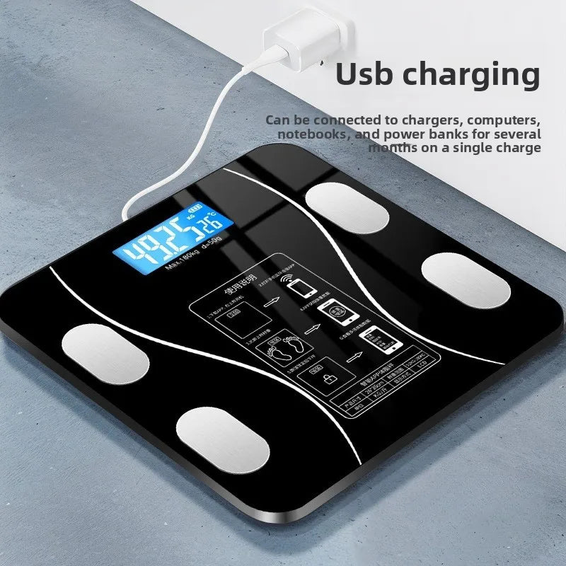 USB Intelligent Precise Body Fat Scale Small Electronic Weighing Scale Home Digital Scale Accurate Body Weight Fat Measurement
