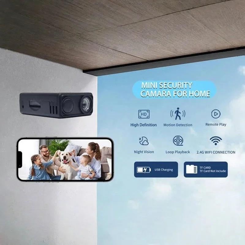 4K Camera WiFi Wireless Monitor Night Vision Remote Motion Detecting Camcorders Security Protection Indoor Surveillance