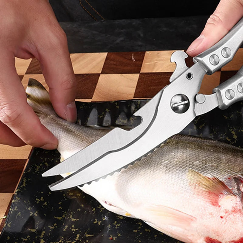 Sharp Kitchen Scissor Chicken Bone Shears Barbecue Steak Meat Vegetable Fish Cleaver Shear Can Open Bottle Chicken Bone Scissors