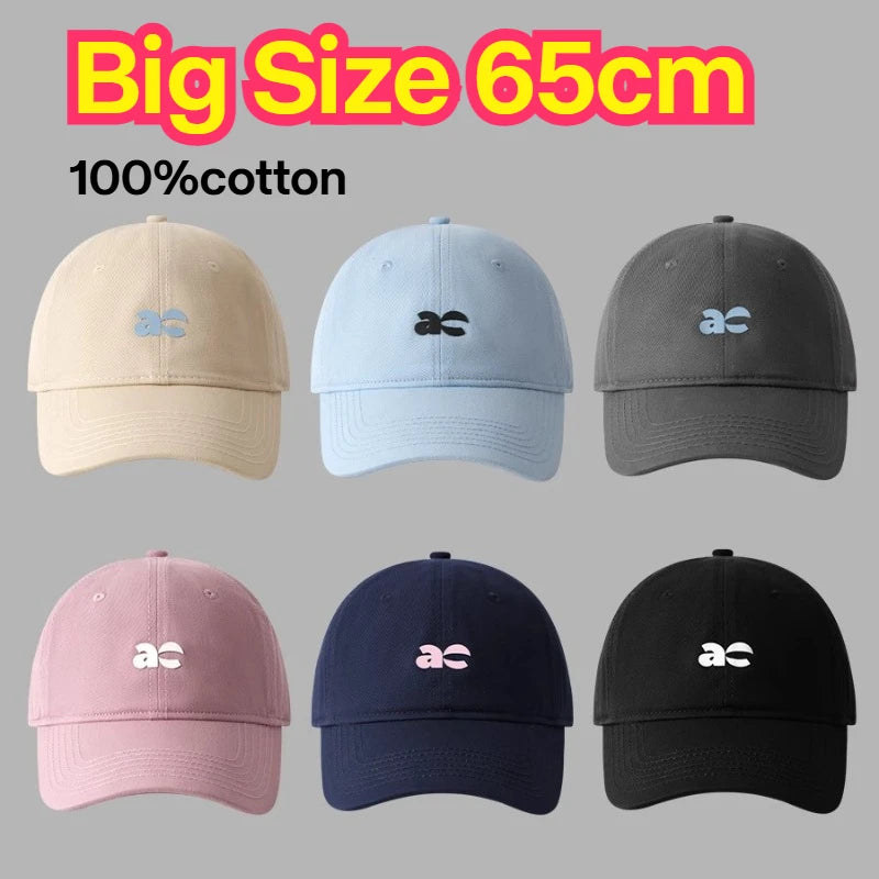 Plus Size Fashion Baseball Cap Deep Wide Brim Large Round Face Slimming Duckbill Hat Breathable Comfortable Chinese Bran