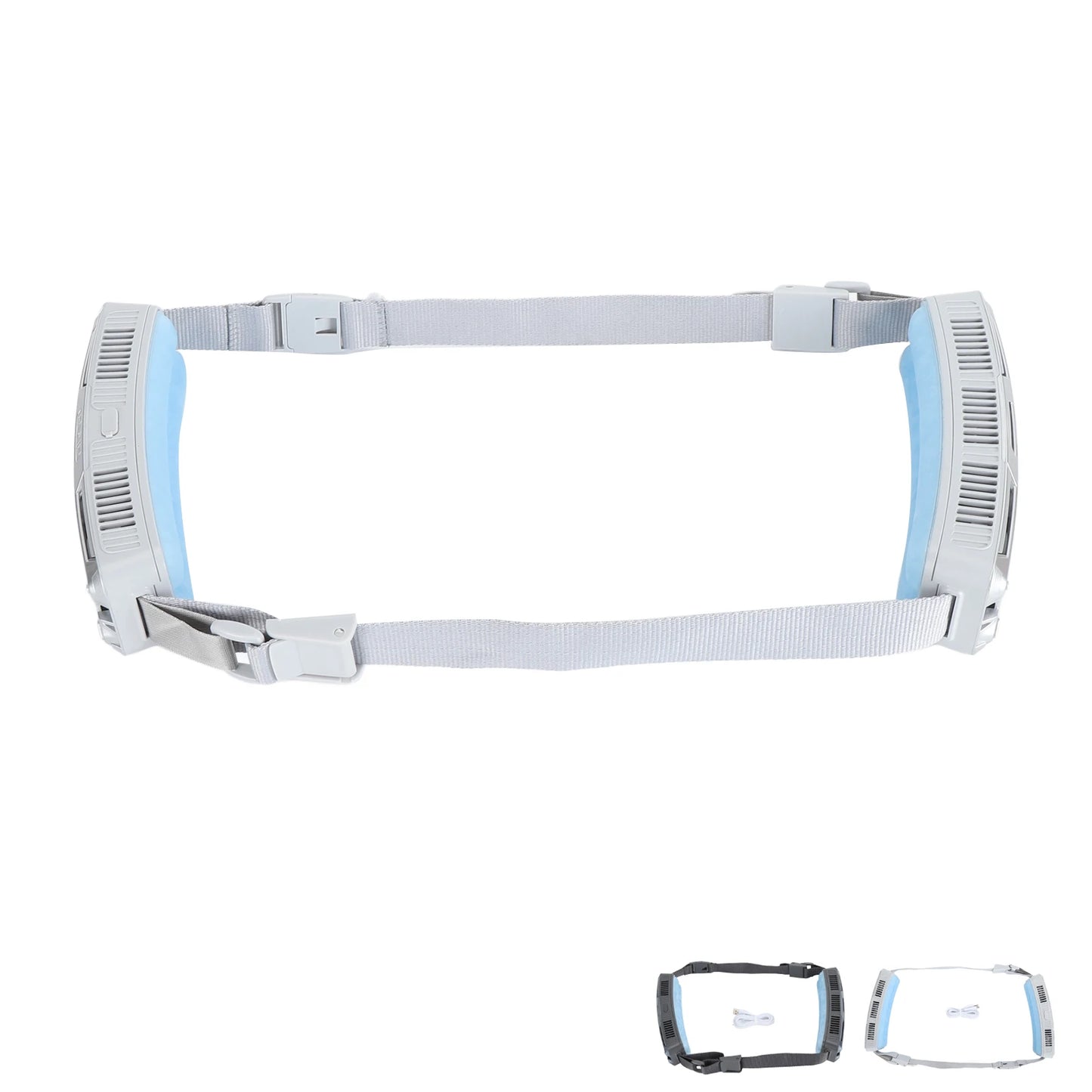 Travel Fan Wearable Waist Fan Multifunctional 3 Speeds Adjustable Ice Compress Efficient Wide Angles Belt Fan for Outdoor Sports