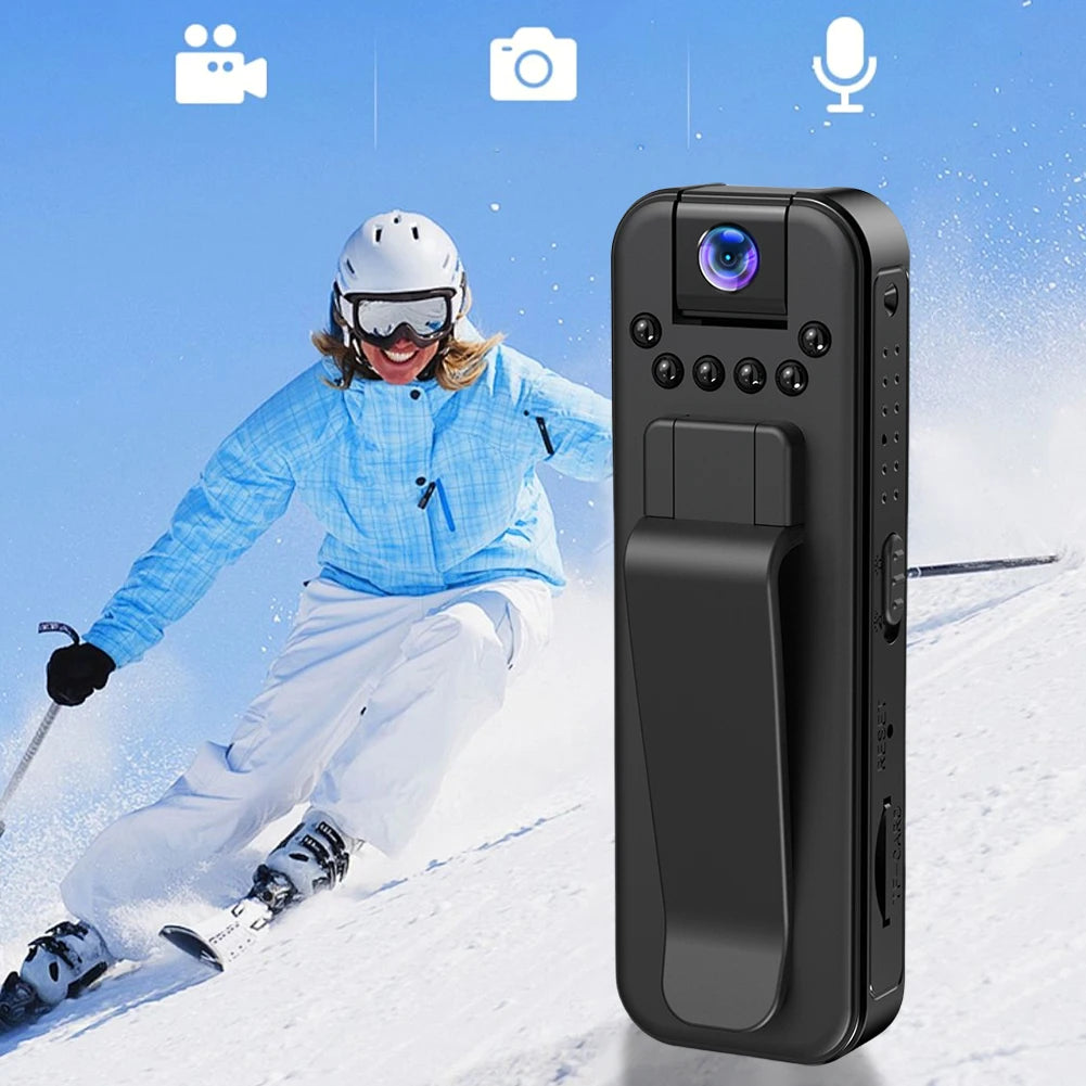 HD 1080P  Body Cam Motion Detection Mini Camera with Back Clip Infrared Night Vision Miniature Camcorder Small Body Camera
