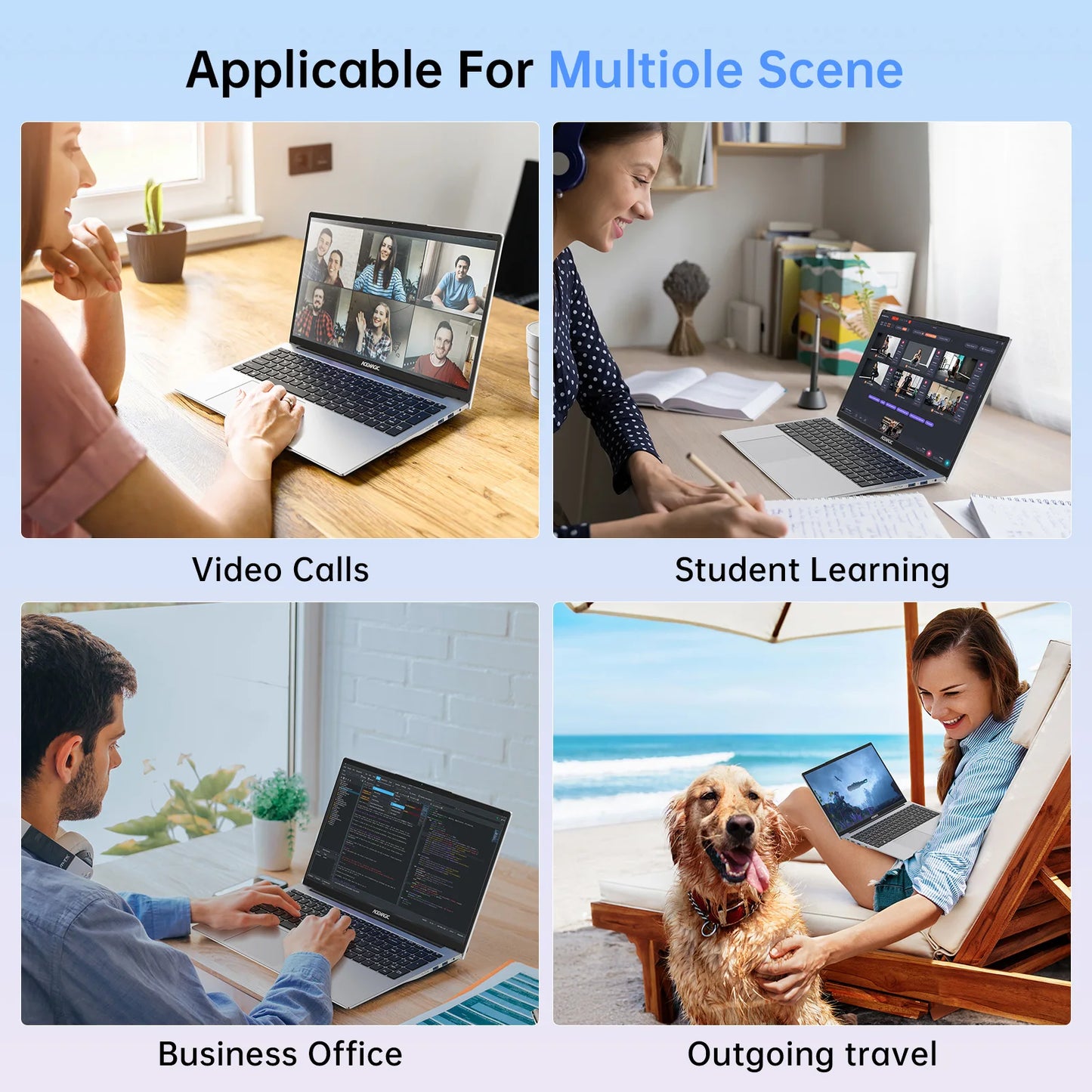 ACEMAGIC Laptop 17.3” FHD Laptop Intel Alder Lake N97 16GB RAM 512GB SSD Windows 11 Pro Notebook 180° Flip Computer Wifi5 BT5.0