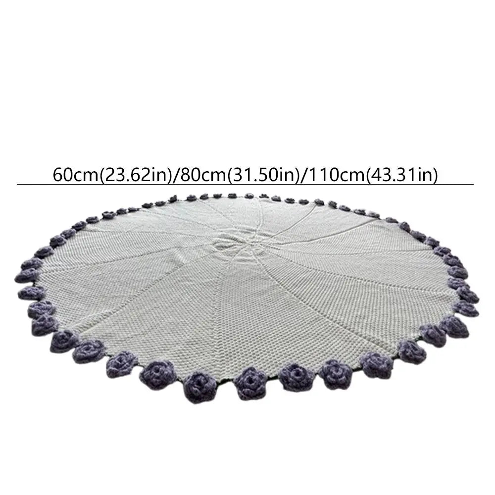 Creative Crochet Rose Bouquet Blanket Fashion Finished Rose Nap Blanket Soft Flower Hugging Blanket Valentine's Day Blanket