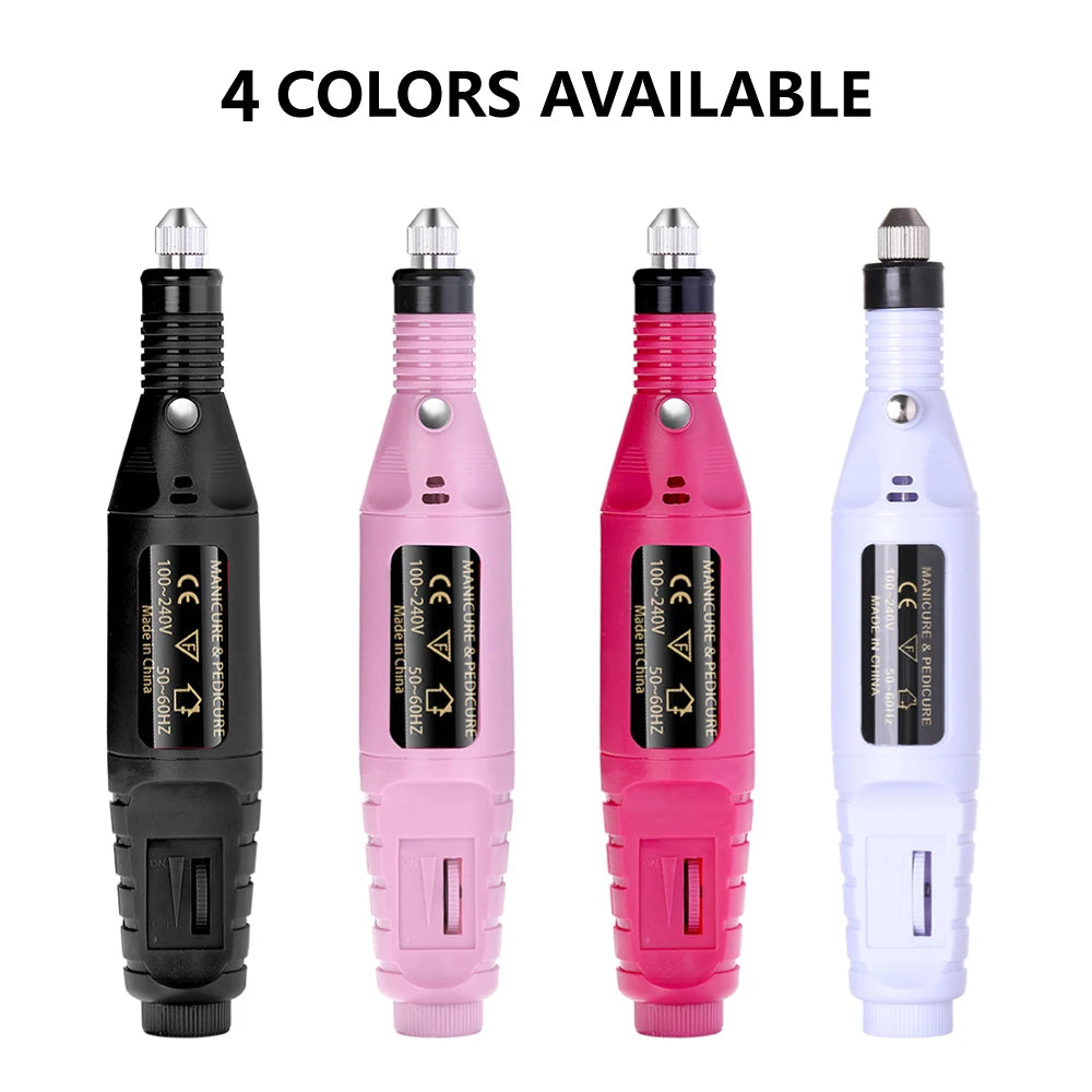 Electric Nail Sander Set Nail Drill Machine Grinding Equipment Milling Cutter For Manicure Pedicure Strong Polishing Tools
