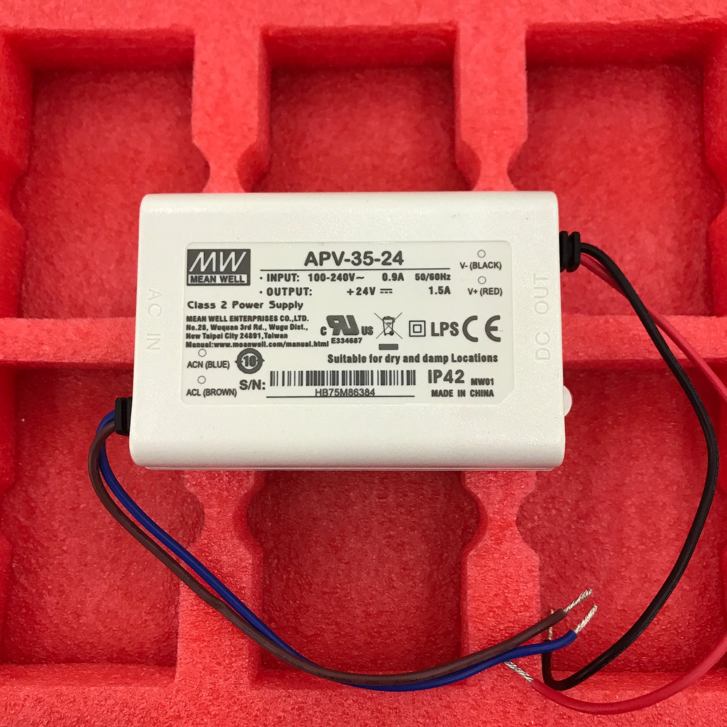 MEAN WELL APV-35 APV-35-5 APV-35-12 APV-35-15 APV-35-24 APV-35-36 Single Output Switching Power Supply APV-35 5V 12V 15V 24V 36V