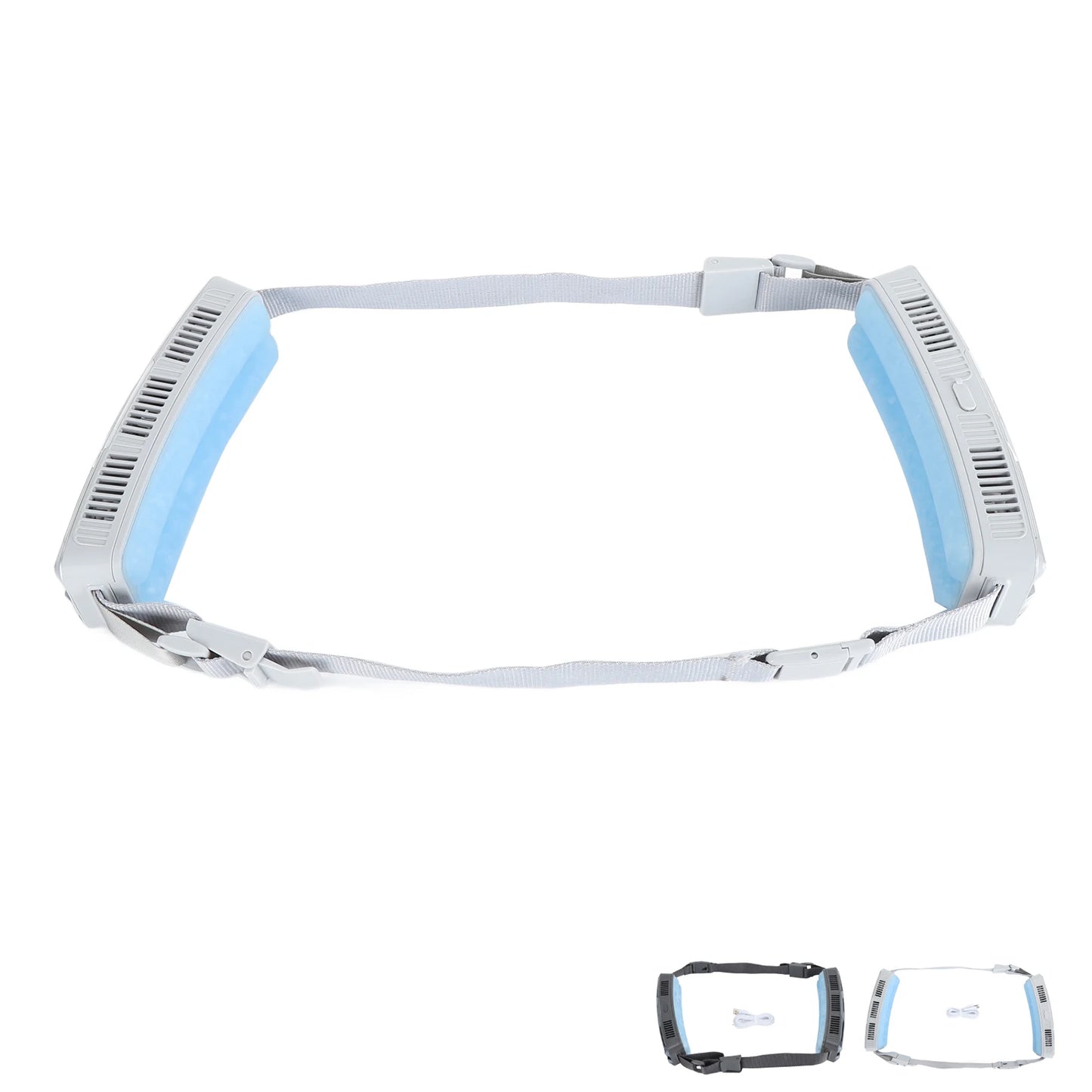 Travel Fan Wearable Waist Fan Multifunctional 3 Speeds Adjustable Ice Compress Efficient Wide Angles Belt Fan for Outdoor Sports