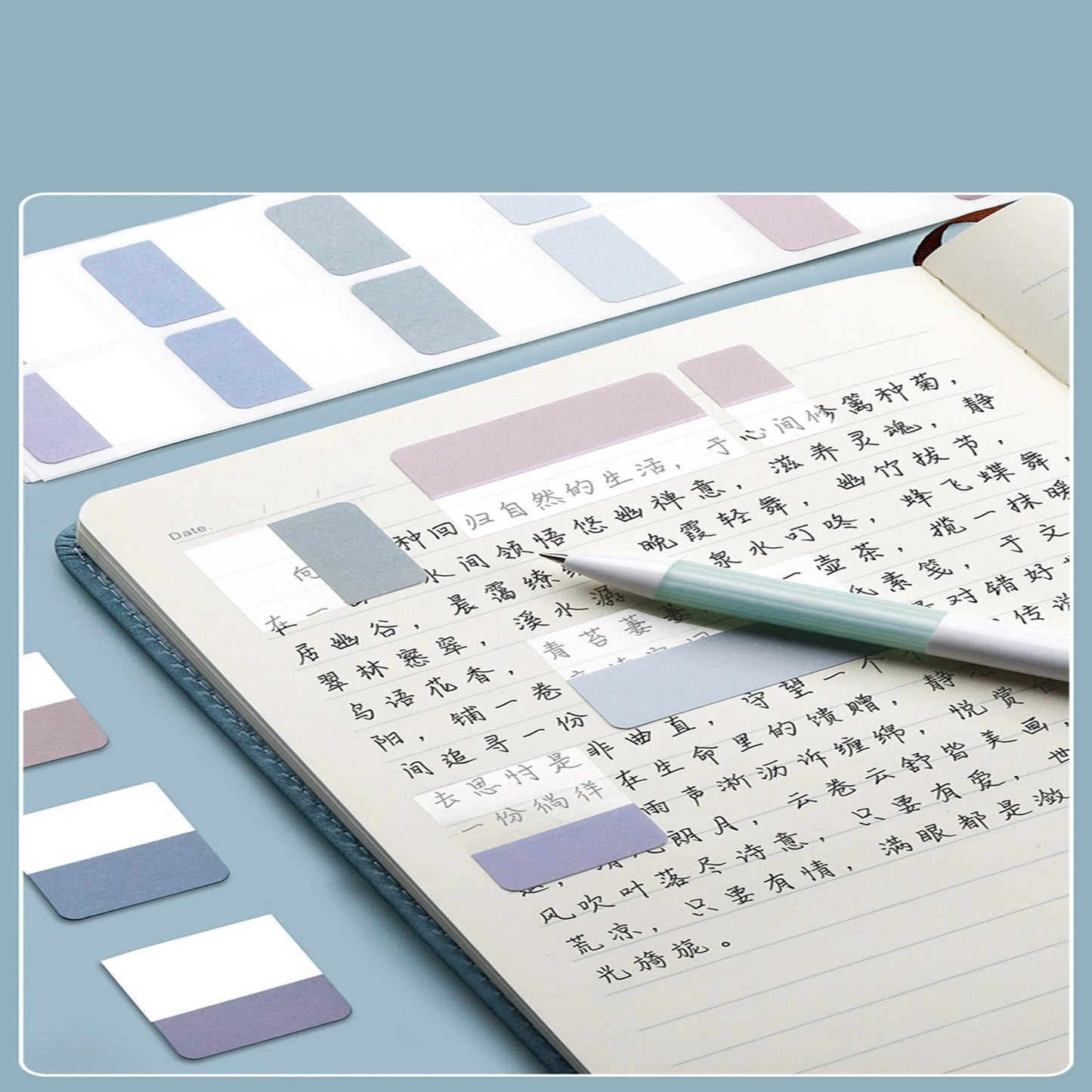 Writable and Removable Index TabsLabel StickersLoose-leaf NotebookBook ClassificatioSmall Strip MarkersnSticky Notes Tabs