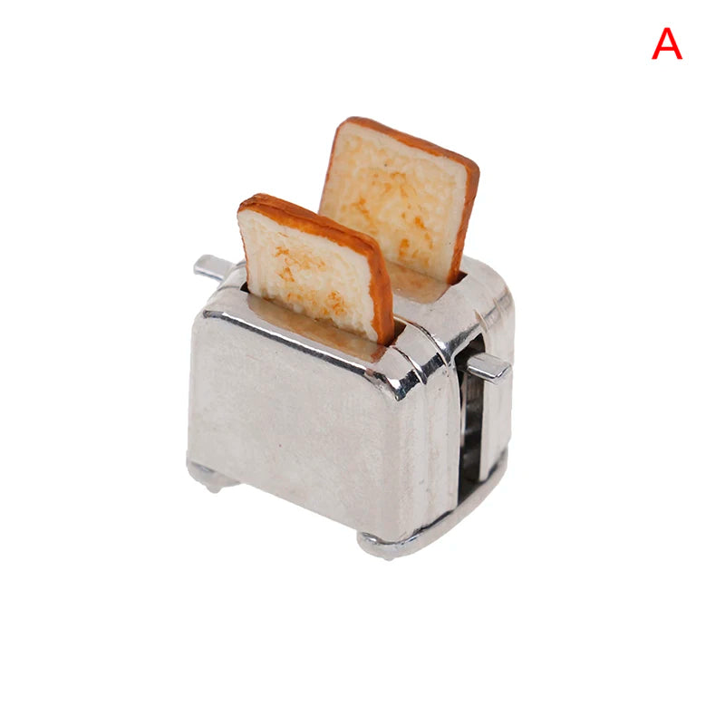 1PC Dollhouse 1/12 Scale Mini Bread Machine Miniature Kitchen Access Toaster Home Decoration Spoon Shovel Cookware Model