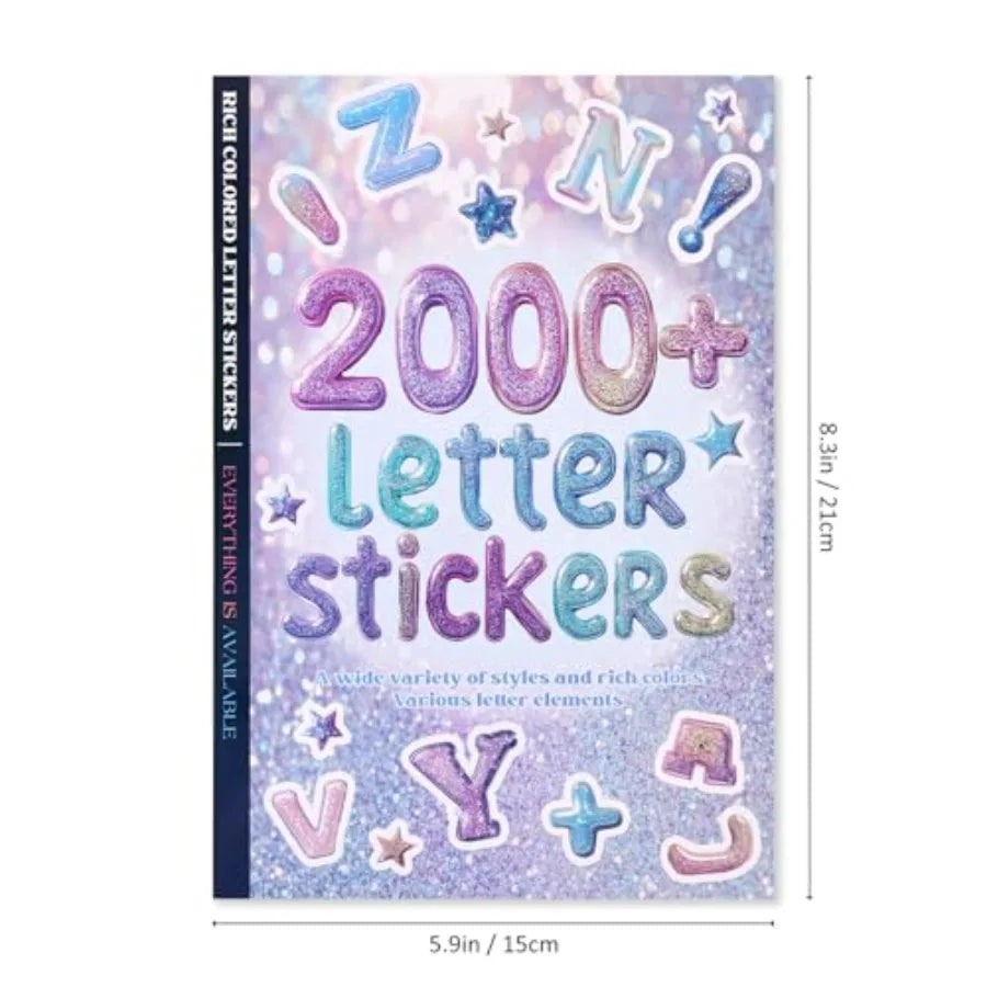 2000+ Pcs Alphabet Sticker for Journaling Fun Colorful Craft Letter Stickers for Junk Journal Scrapbooking Supplies Ideal DIY D
