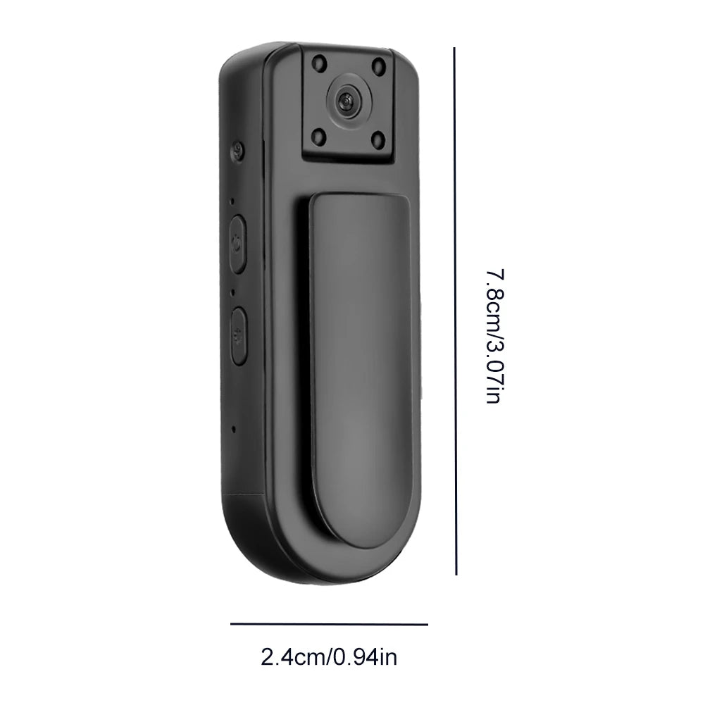 HD 1080P Wearable Worn Bodycam Night Vision WiFi Portable Small Personal Camcorder with Audio & Video Recording Body Worn Cam