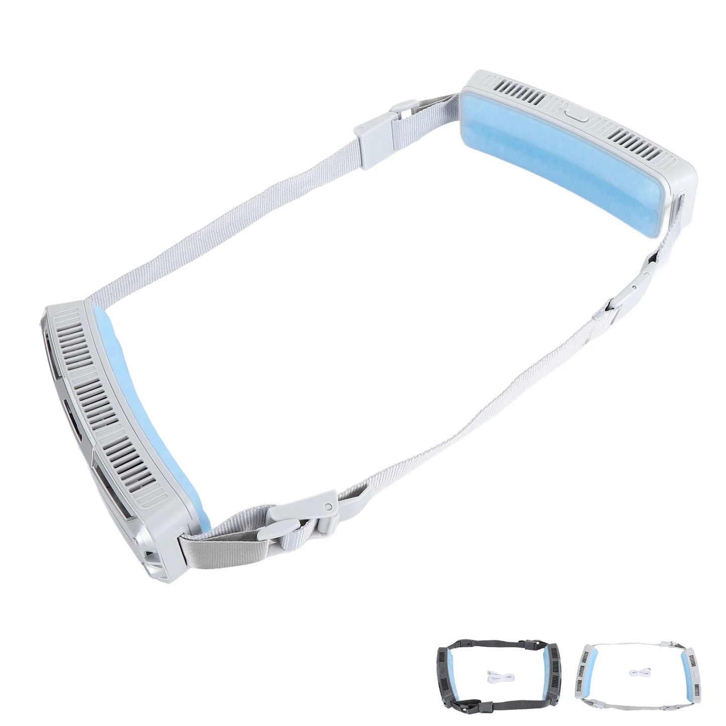Travel Fan Wearable Waist Fan Multifunctional 3 Speeds Adjustable Ice Compress Efficient Wide Angles Belt Fan for Outdoor Sports