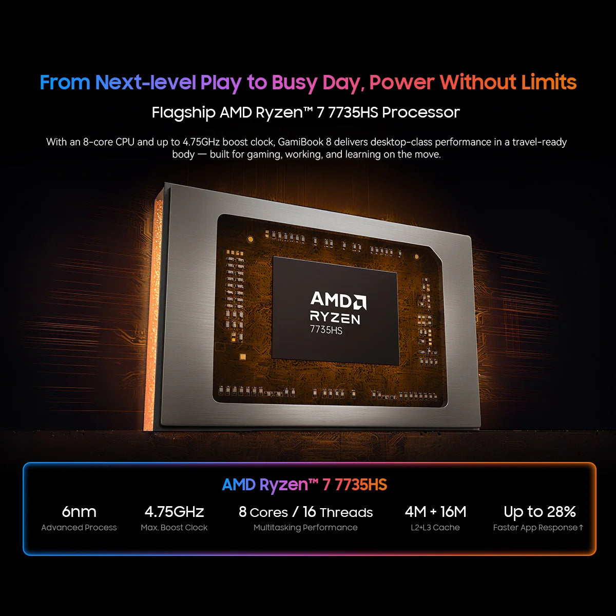 BLACKVIEW ‎GamiBook 8 AMD R7 7735HS 16" 16GB DDR5 512GB SSD 5000MAH Laptop  Windows 11 Pro 1920*1200  Backlit Keyboard 120Hz