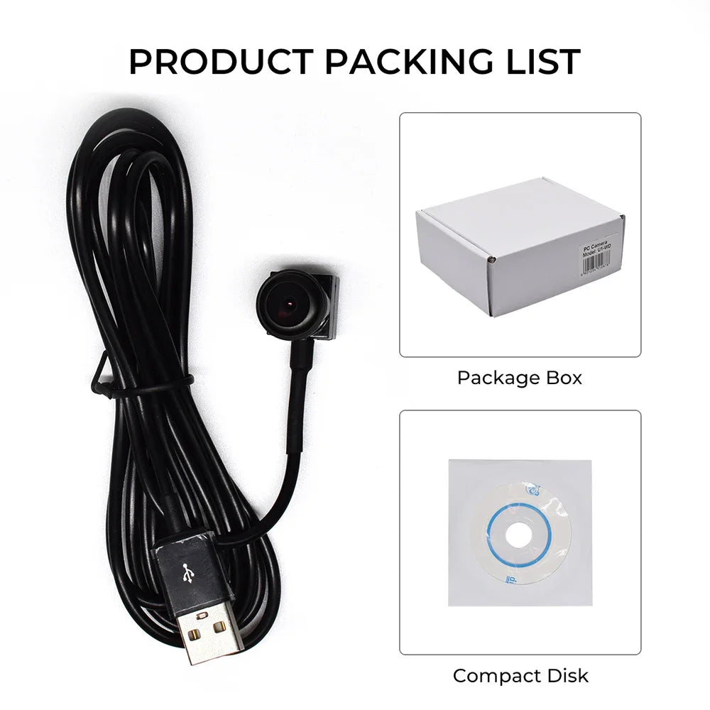 2MP Webcam Mini USB Camera with 2.8/3.7mm Lens Full HD 1080P Webcam for PC Mini Camera CCTV Outdoor Camcorder Security Video Cam