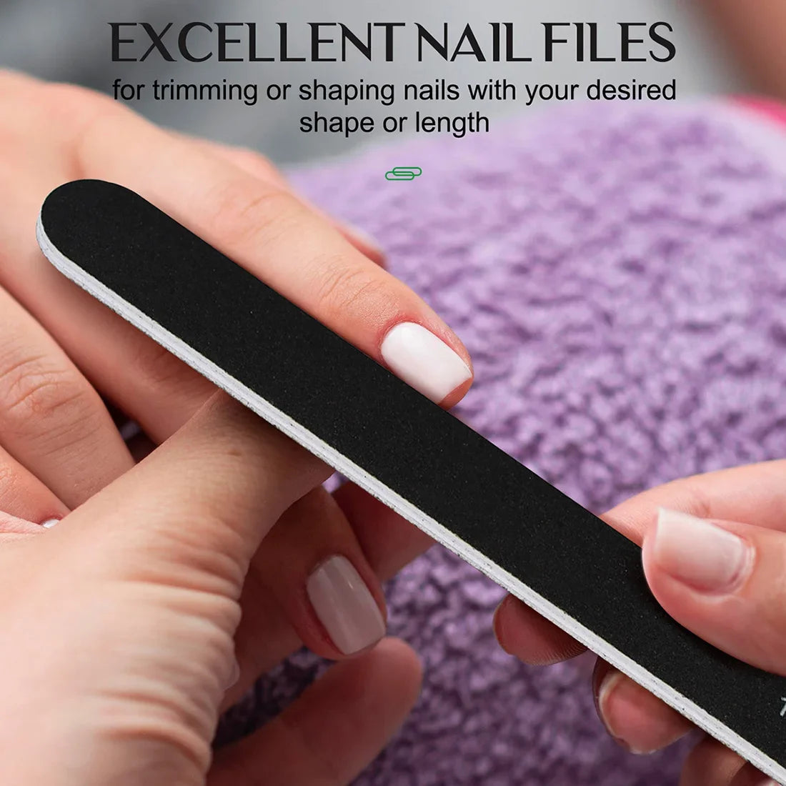 100/180 Grit Nail File Nail Buffer, Emery Boards for Nails, Nails Buffer and Shine Kit, for Poly Nails Extension Gel
