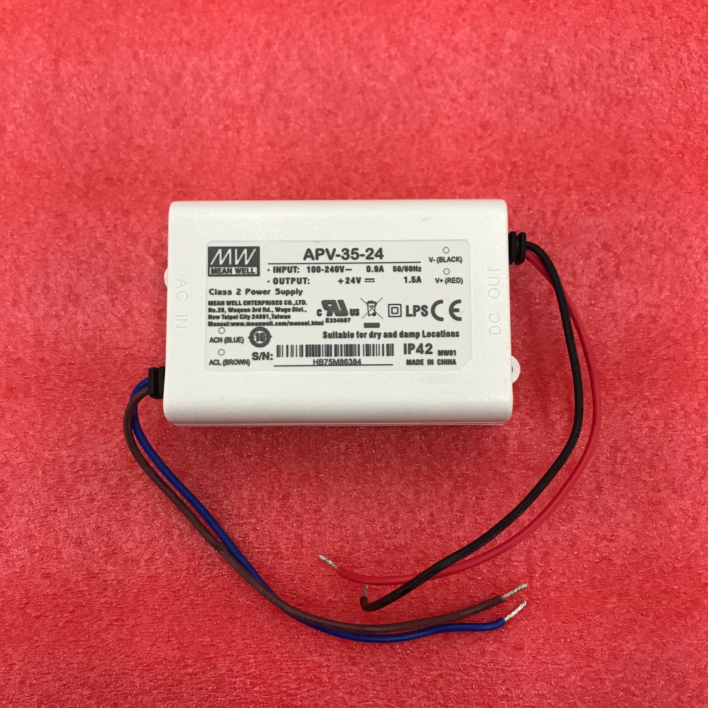 MEAN WELL APV-35 APV-35-5 APV-35-12 APV-35-15 APV-35-24 APV-35-36 Single Output Switching Power Supply APV-35 5V 12V 15V 24V 36V