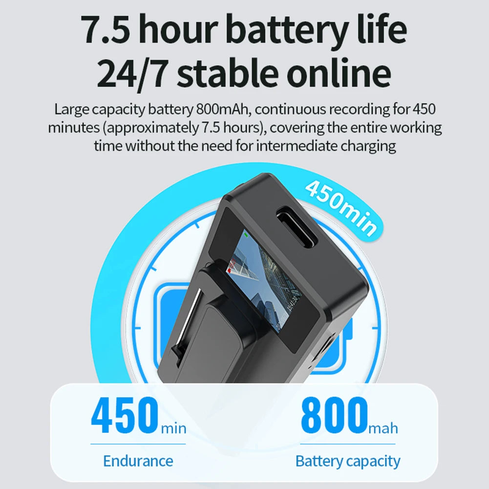 Body Camera with Audio and Video Recording Magnetic Wearable Action Cameras for Work Lectures Business Meetings Interviews