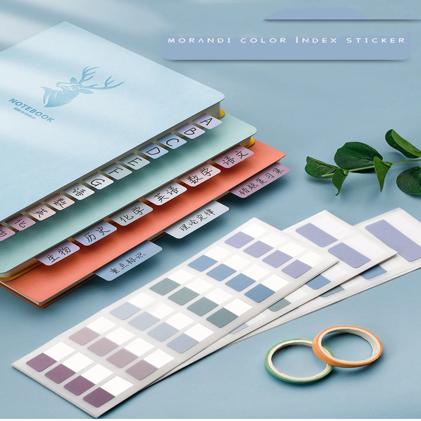 Writable and Removable Index TabsLabel StickersLoose-leaf NotebookBook ClassificatioSmall Strip MarkersnSticky Notes Tabs