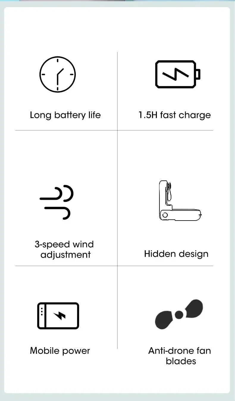 Mini Handheld Fan Type-C Charging Foldable Portable Mini Cooling 2000mAh Outdoor Rechargeable Fan Free Control High Speed Fan