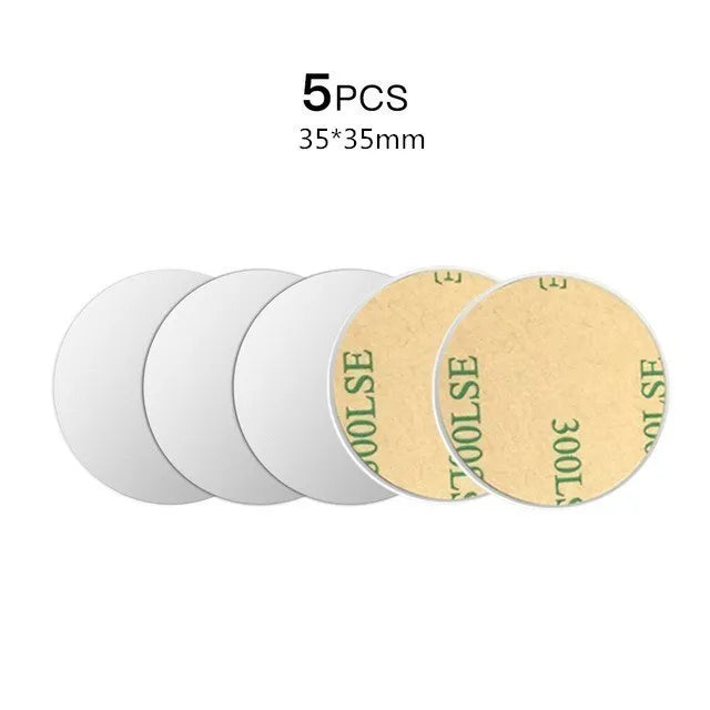 5PCS Car Phone Holder Metal Plate Magnetic Holder Round Square Sticker iron Sheet for Mobile Tablet Magnet Disk Desk Car Stand