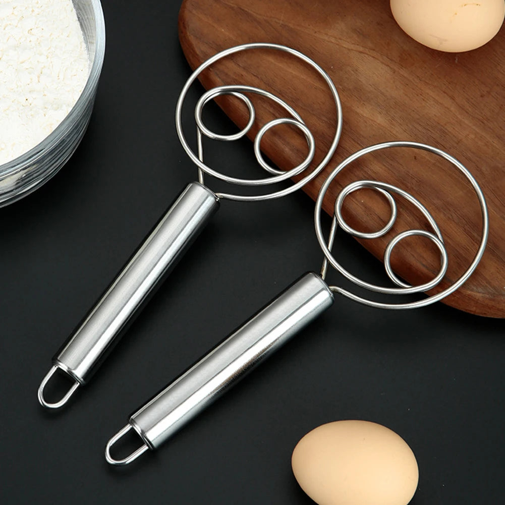 Dough Whisk Bread Mixer Stainless Steel Cake Pastry Flours Dough Blenders With Hanging Hole Kitchen Baking Blender Tools