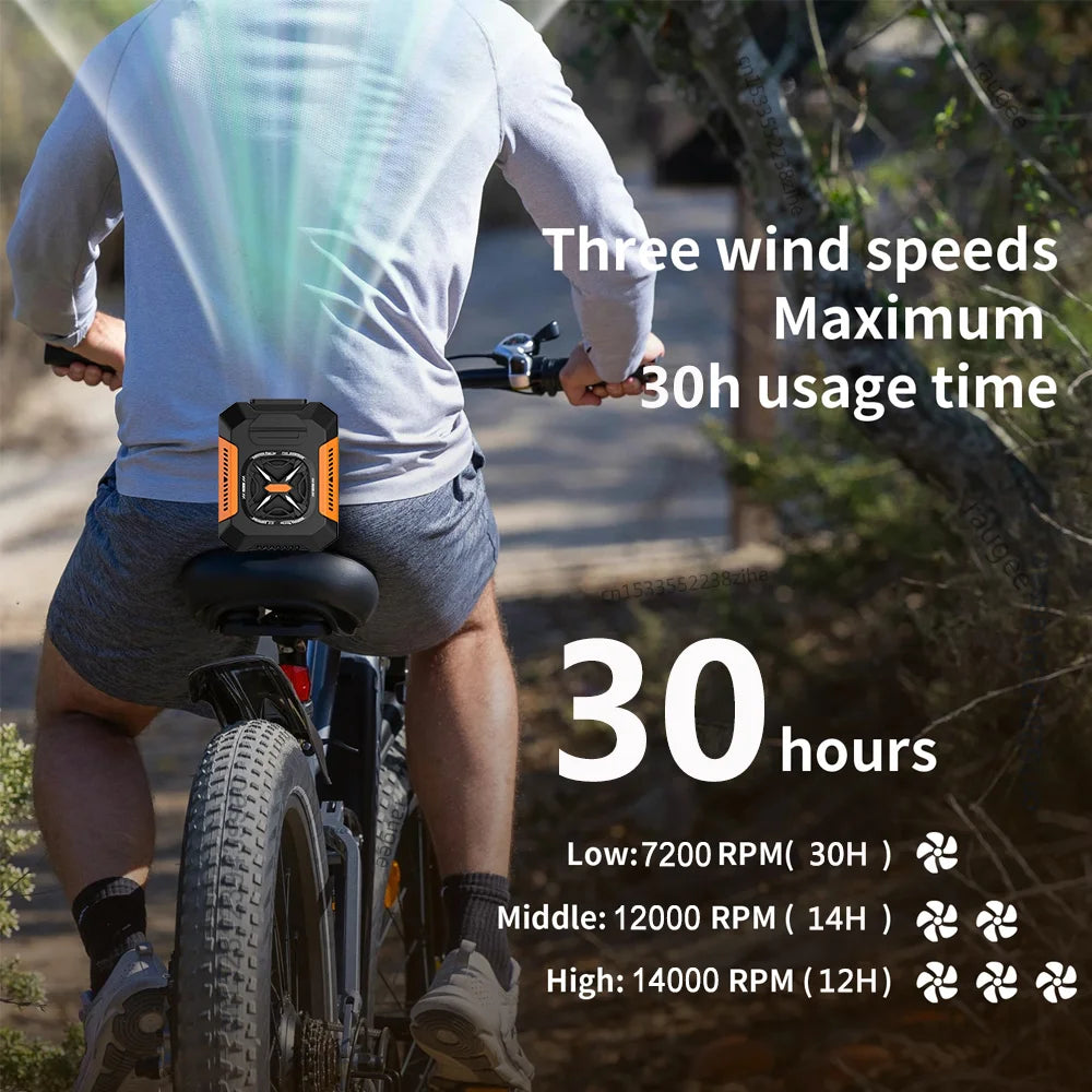 5000Mah Waist Fan Portable Hanging Neck Fan Wearable Shirt Fan With 3 Speed Personal Cool Clip Belt Fan For Outdoor Travel