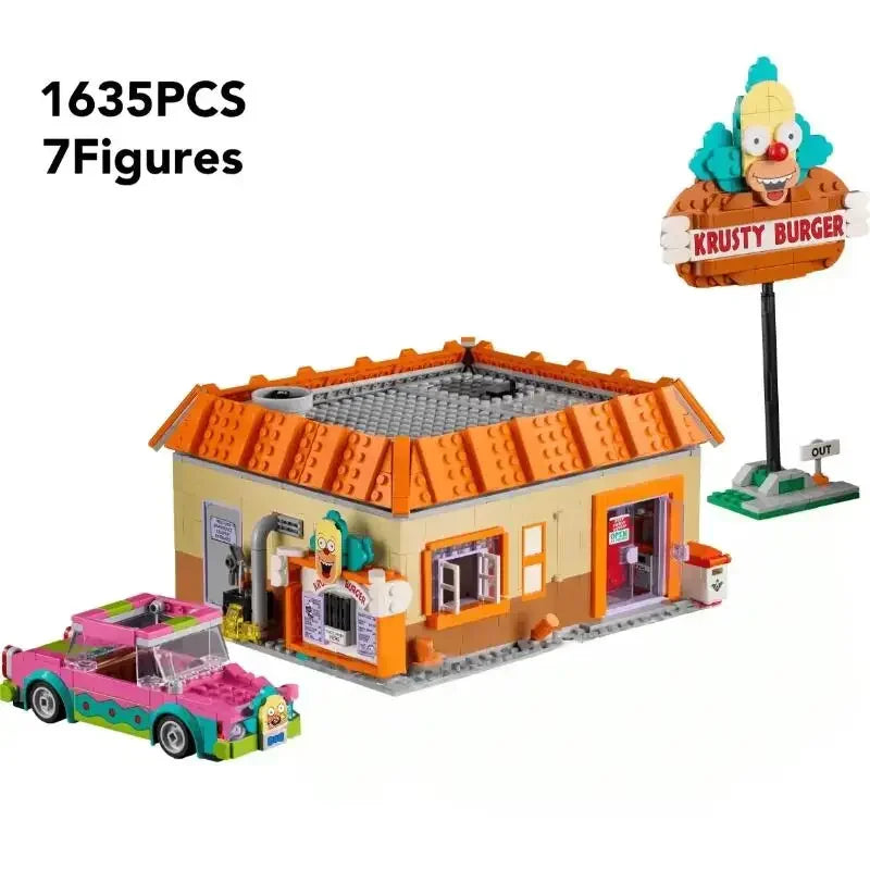 New 1635Pcs Compatible 10352 DIY Krusty Burger Building Block MOC Toys Loved By Adults Children Christmas Birthday Gifts