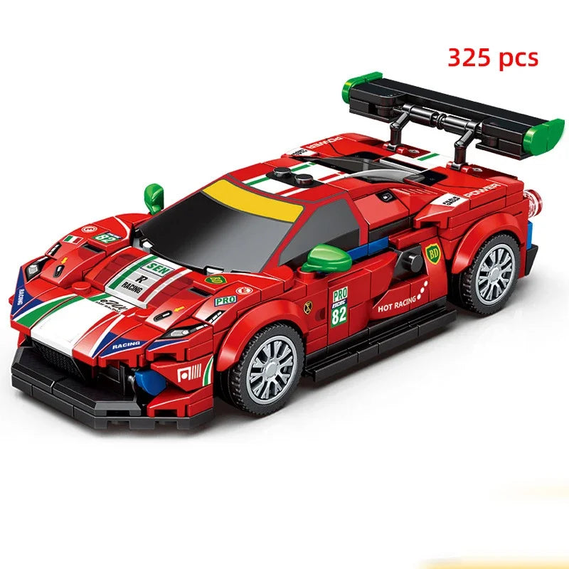 City Technical Vehicle Speed  Racing Car Building Blocks Courses Rennen гонки Carreras Moc DIY Model Brick Toys